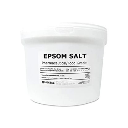 Picture of Hexeal Epsom Sal | Cubo de 22.0 lbs | 100% farmacéutico | FCC Grado Alimenticio | Sulfato de magnesio