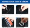 schildEVO Windscreen Repair Kit, 4 PCS Auto Windscreen Chip Repair Kit, Windscreen Scratch Repair Kit for Cracks, Bulls-Eye, Star-Shaped, Glass Repair