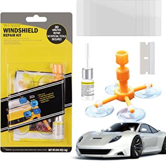 schildEVO Windscreen Repair Kit, Auto Windscreen Chip Repair Kit, Windscreen Scratch Repair Kit for Cracks, Bulls-Eye, Star-Shaped and Glass Repair