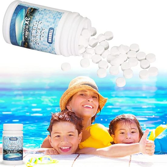 TOPNaturePlus Chlorine Tablets for Swimming Pool, 3X Slower Dissolving Chlorine Tablets for Hot Tub, Long Lasting Chlorine Granules for Hot Tub